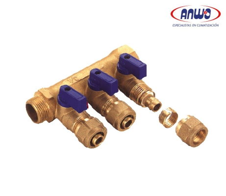 COLECT DZR 3/4*4V C/VALV AZUL PEX 16